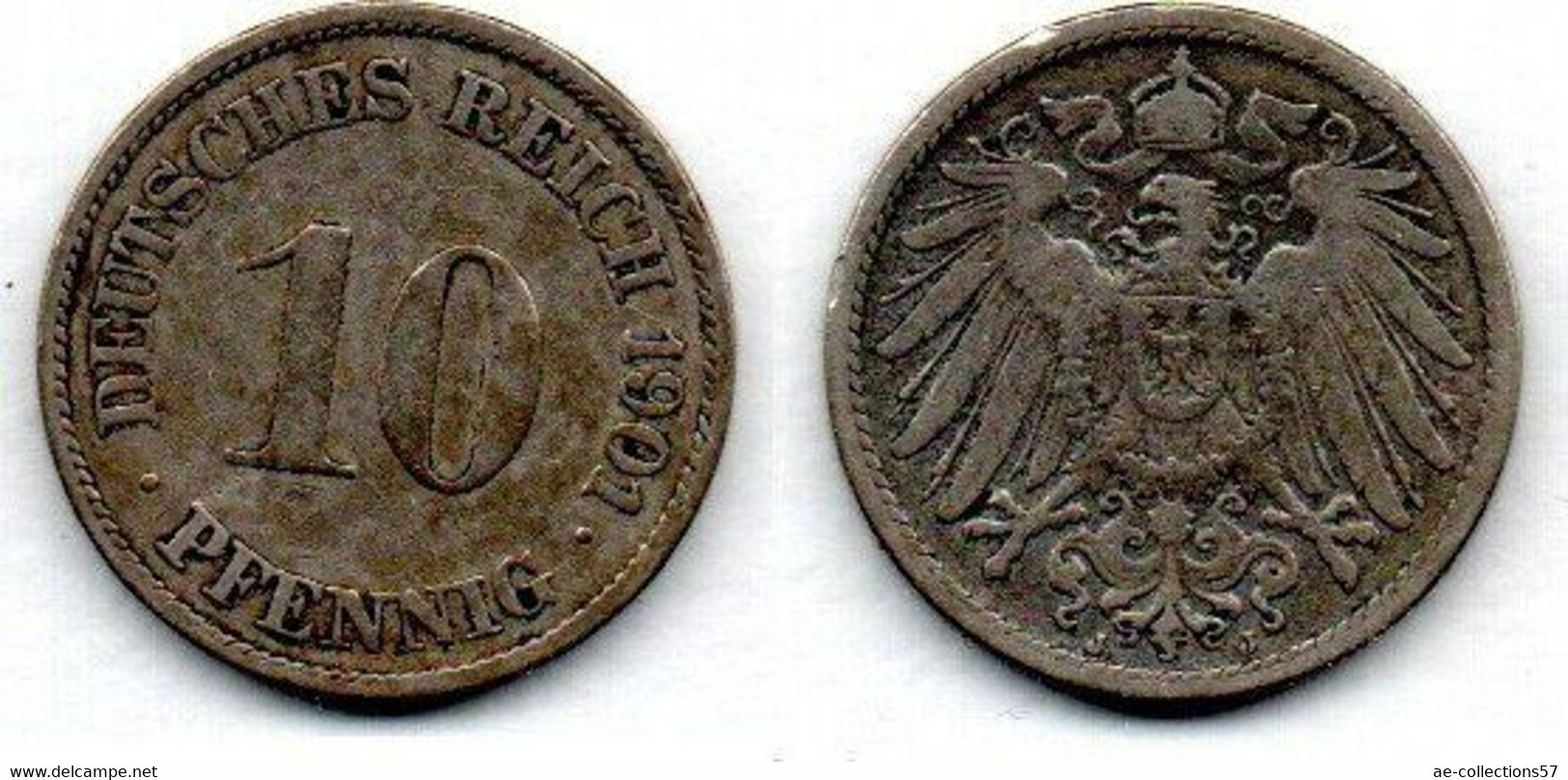 Allemagne - 10 Pfennig 1901 J TB - 10 Pfennig