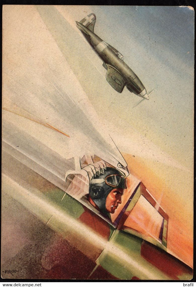 1943 Arma Aeronautica Illustratore D'Ercoli , Cartolina Viaggiata - Adolf 'Jodolfi'