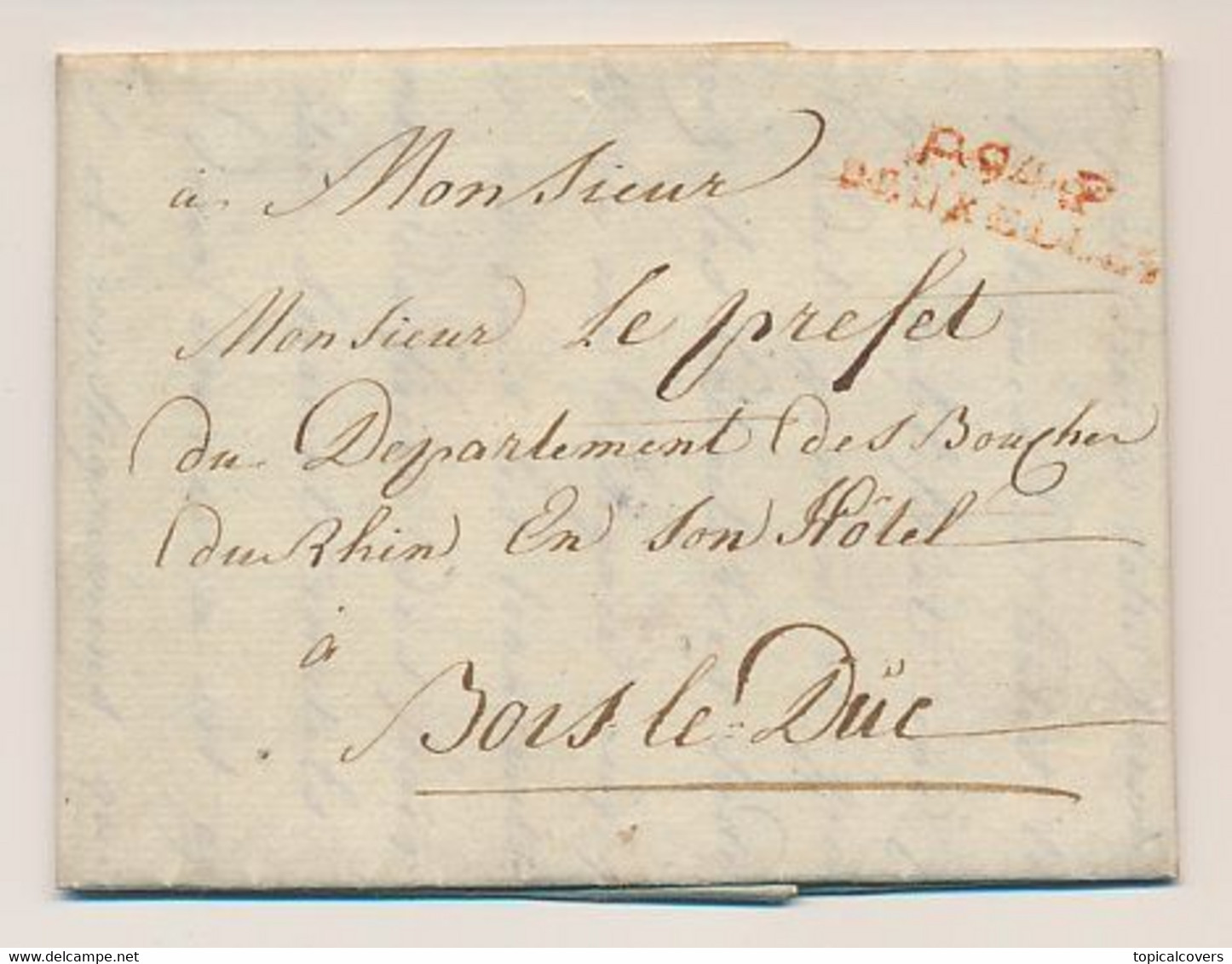 Complete Folded Letter - P94P BRUXELLES - S Hertogenbosch The Netherlands 1811 - 1794-1814 (Période Française)