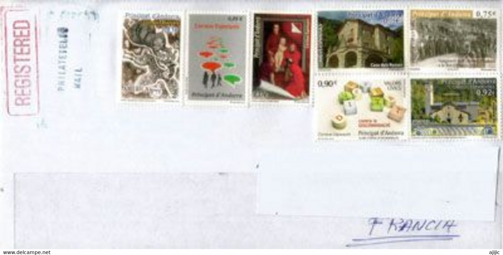 Carta Certificada Andorra Español A Francia - Collections