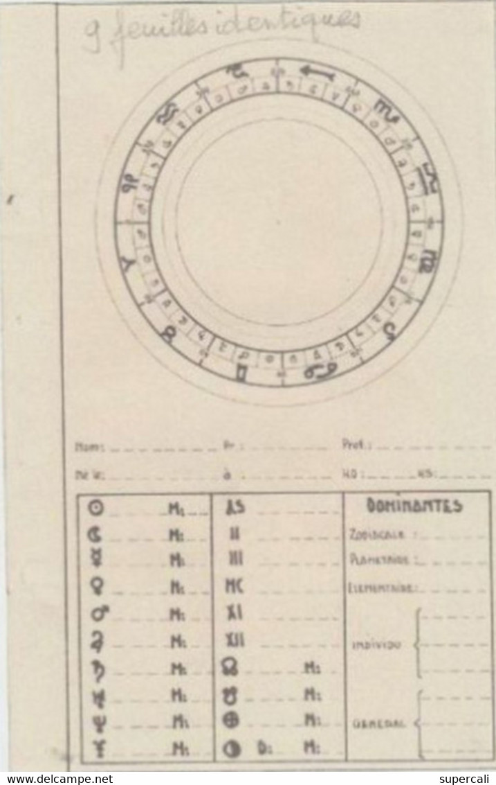 RT29.123 TABLES DES POSITIONS PLANETAIRES DE 1951 A 1960 DE PUL CHOISNARD. 1952 - Autres & Non Classés