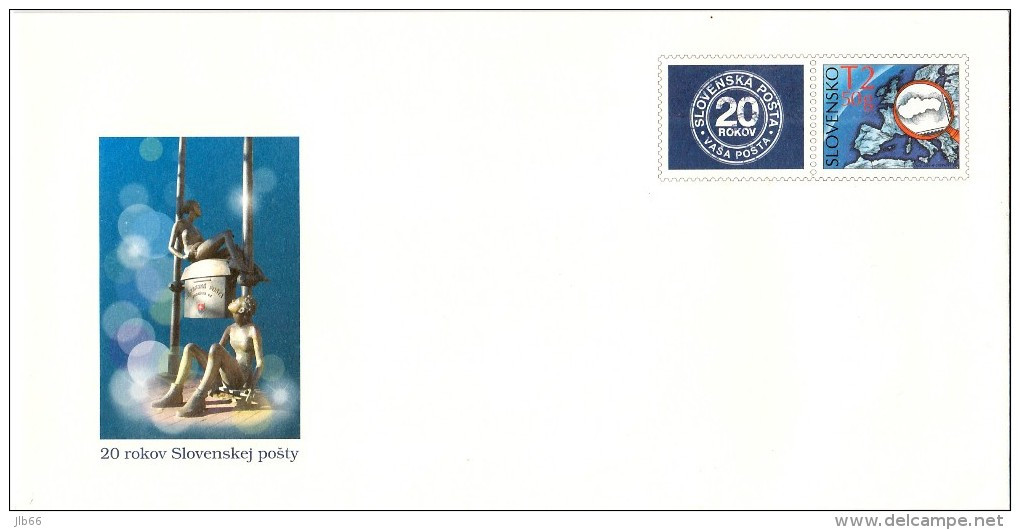 2013 COP 001 20 Ans De La Poste Slovaque - Covers