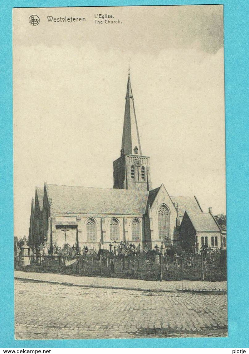 * Westvleteren - Vleteren (West Vlaanderen) * (Nels, Uitg Sansen - Vanneste) De Kerk, église, Church, Kirche, Cimetière - Vleteren