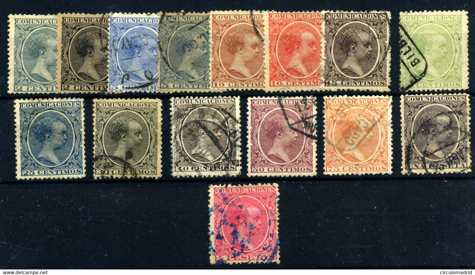 España Nº 213/27. Año 1889/1901 - Used Stamps