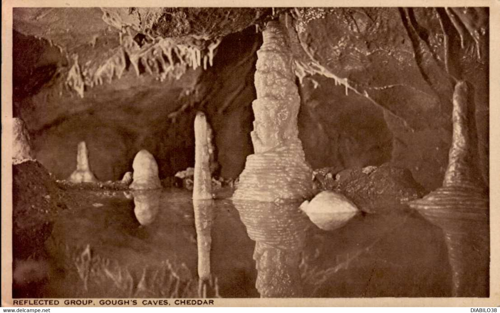 CHEDDAR    ( ROAUME UNI )  SOMERSET. REFLECTED GROUP , GOUGH' S CAVES - Cheddar