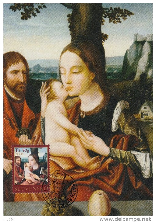 Carte Maximum  2008 Noel Christmas Holy Family Vierge Marie Joseph Et Jésus Tirage 1500 - FDC