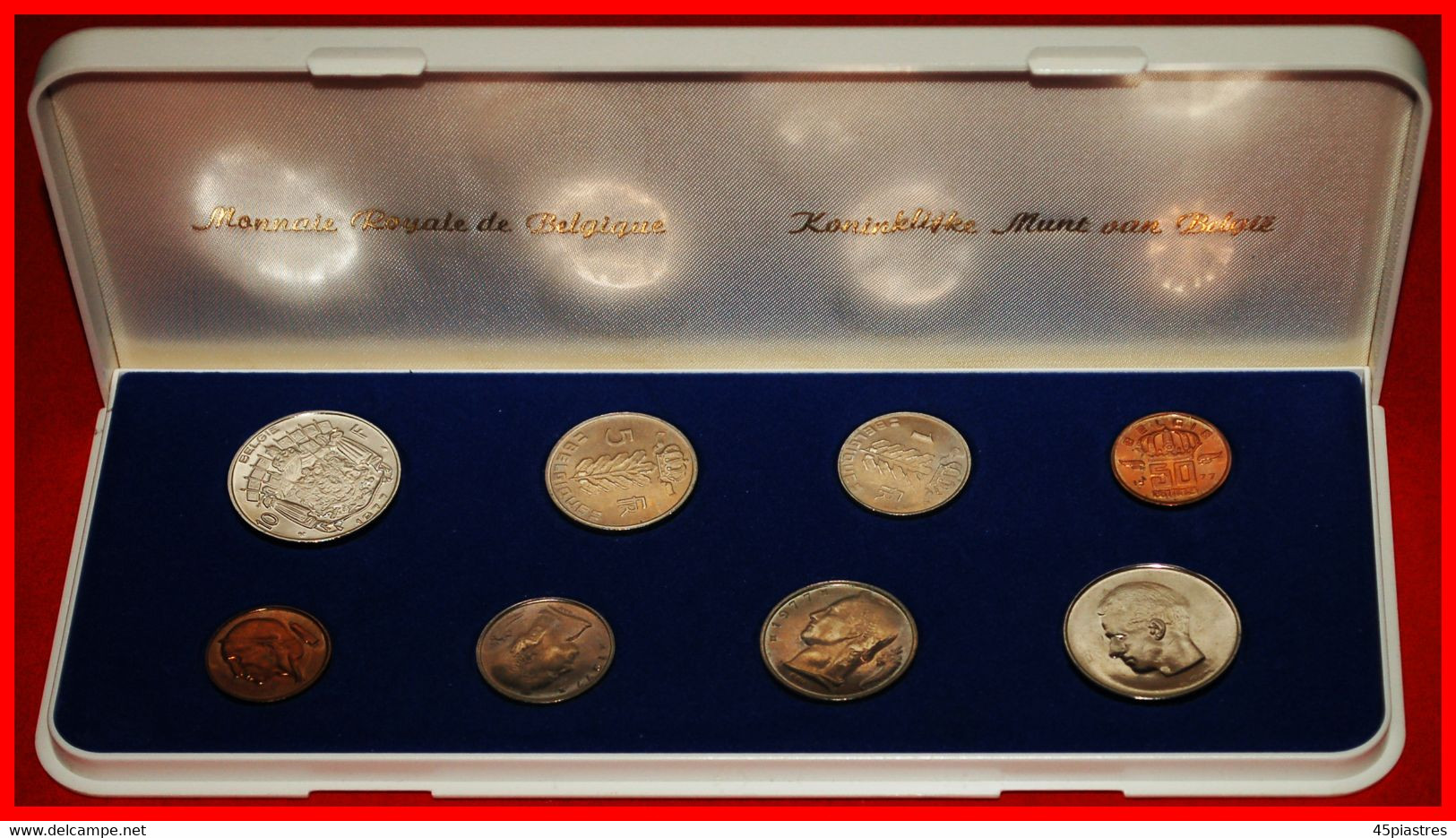 * BAUDOUIN I (1951-1993): BELGIUM ★ FDC MINT SET 1977 (8 COINS)! LOW START ★ NO RESERVE! - Collections