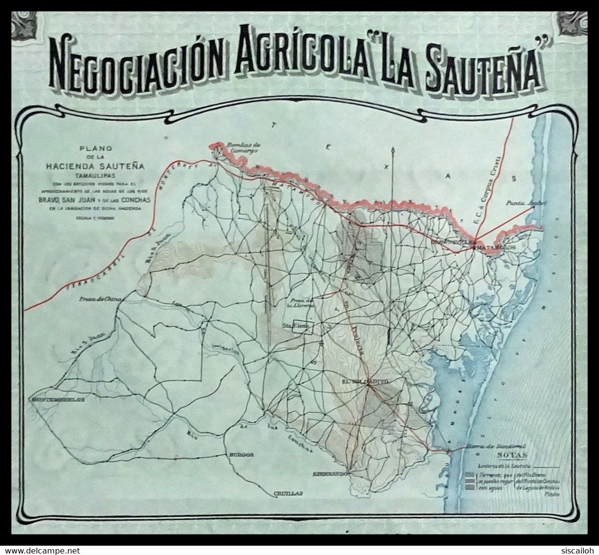 1907 Mexico: Negociacion Agricola “La Sautena” - Mexican Agriculture Company - Agriculture