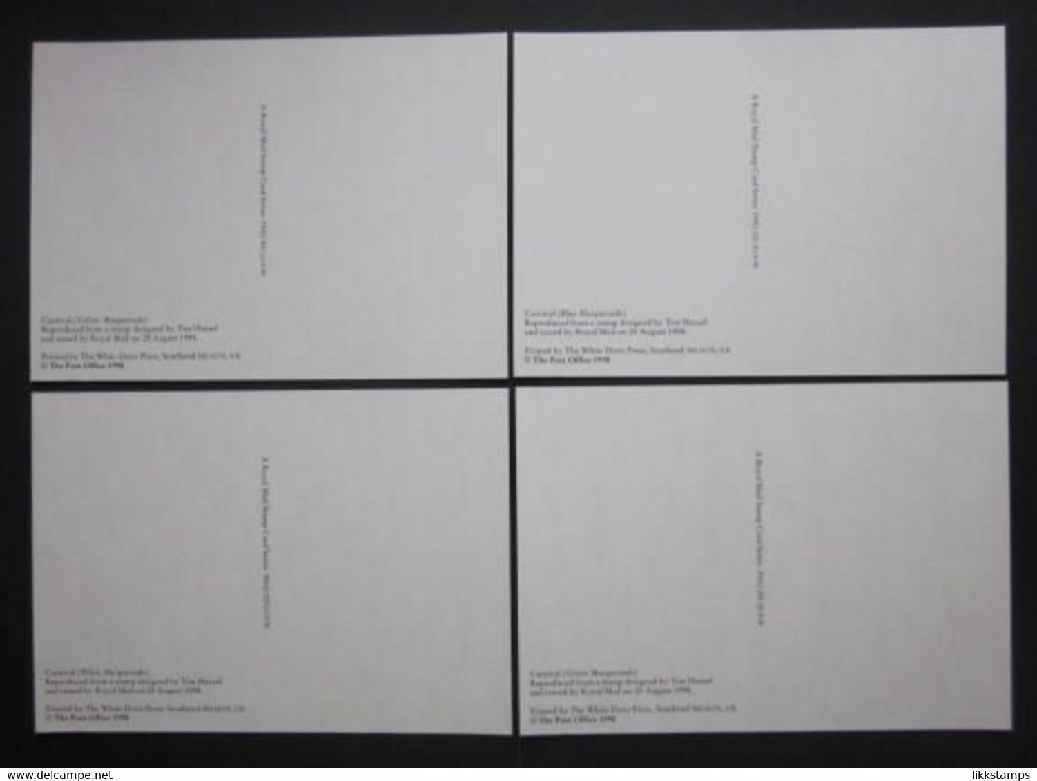 1998 'EUROPA'. FESTIVALS P.H.Q. CARDS UNUSED, ISSUE No. 200 (B) #00950 - Carte PHQ