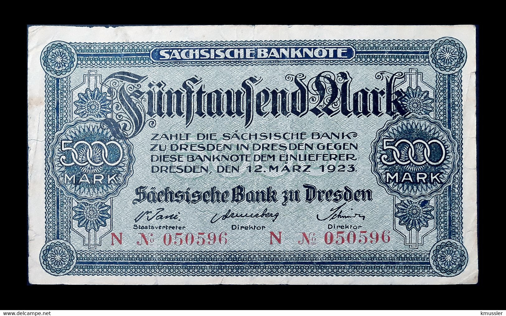 # # # Banknote Sachsen (Notgeld) 5.000 Mark 1923 # # # - Zonder Classificatie