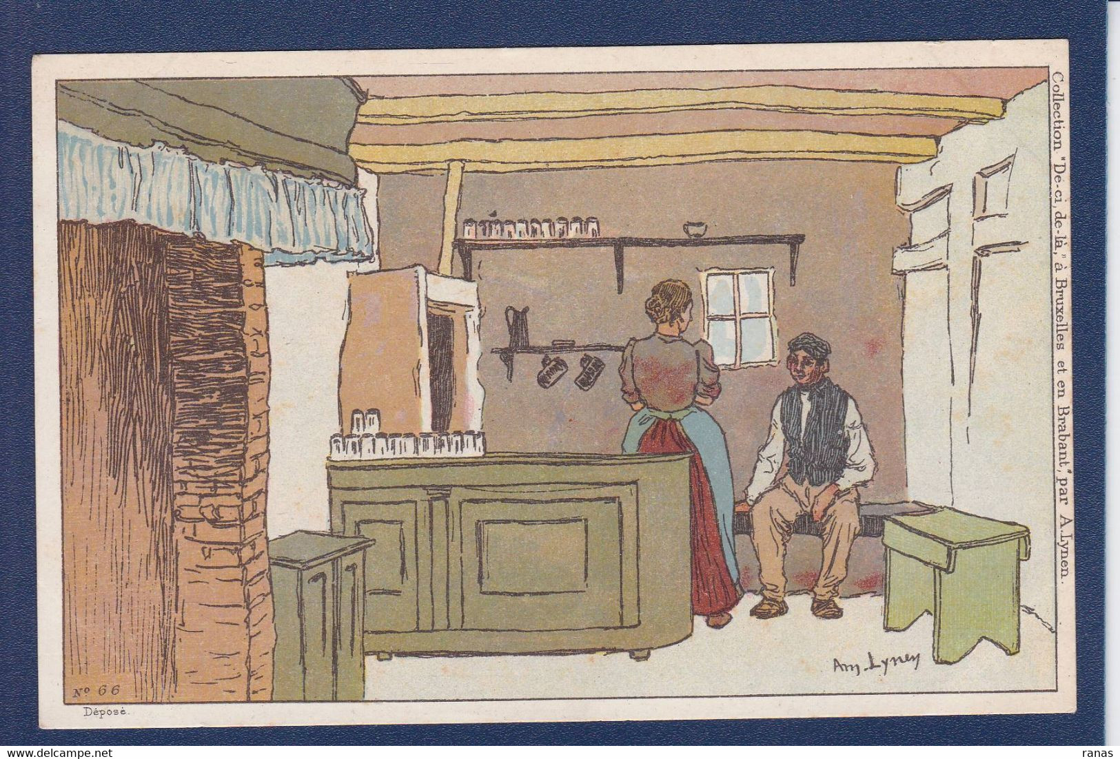 CPA Lynen Art Nouveau Litho Non Circulé Collection De çi De Là à Bruxelles Et En Brabant - Lynen, Amédée-Ernest