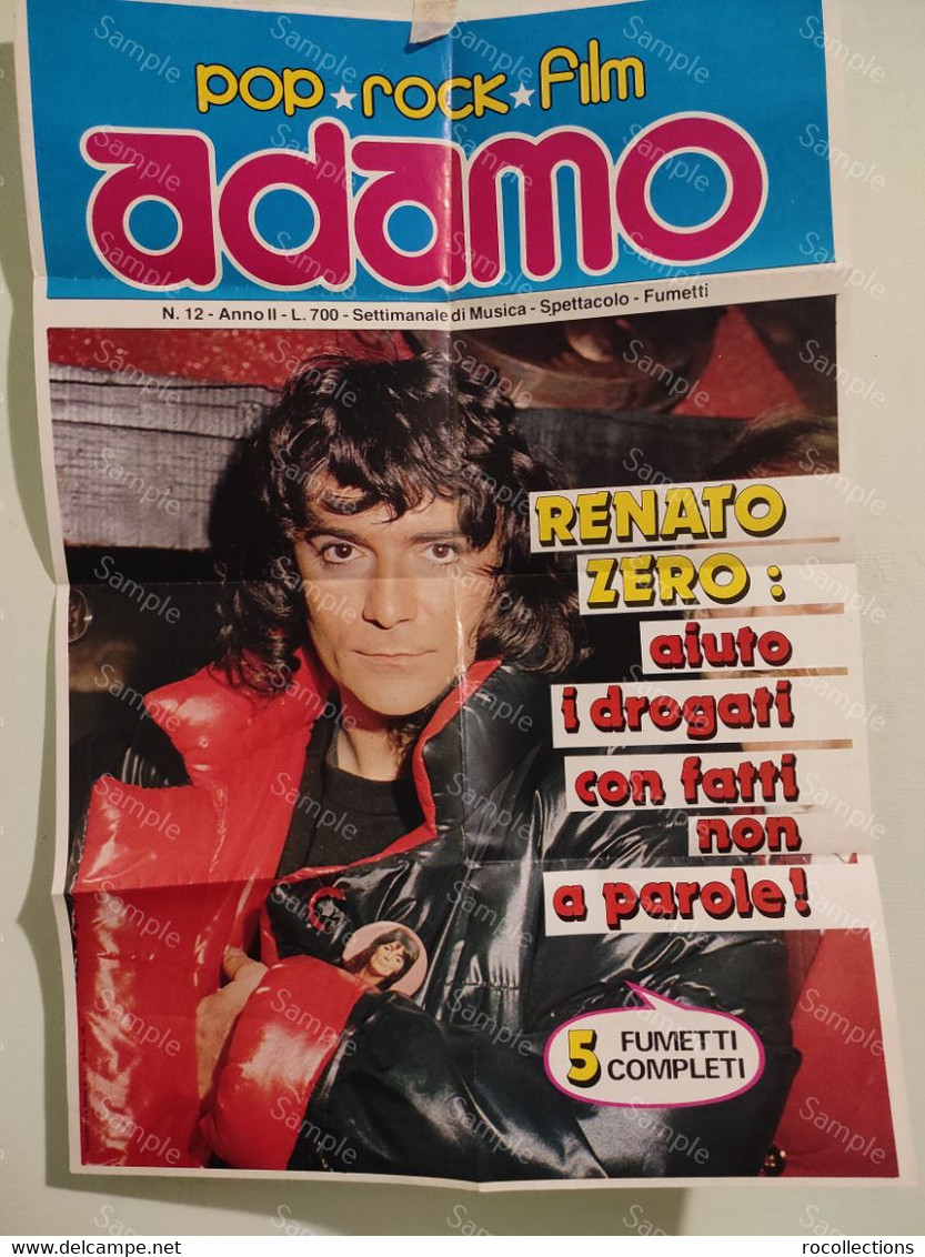 Italy Italia Italian Poster Eccentric And Provocative Italian Singer RENATO ZERO.  50x34 Cm. - Manifesti & Poster