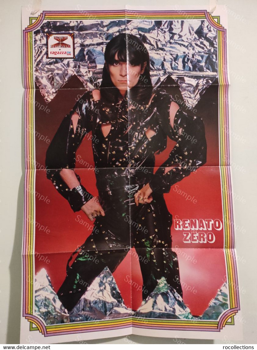 Italy Italia Poster Eccentric And Provocative Italian Singer RENATO ZERO  76x48 Cm. - Manifesti & Poster