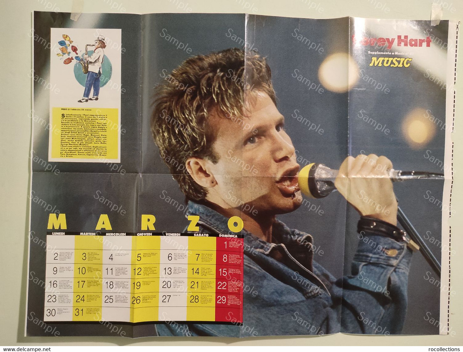 Italy Italia Poster EUROPE & Corey Hart.  72x56 Cm. - Affiches & Posters