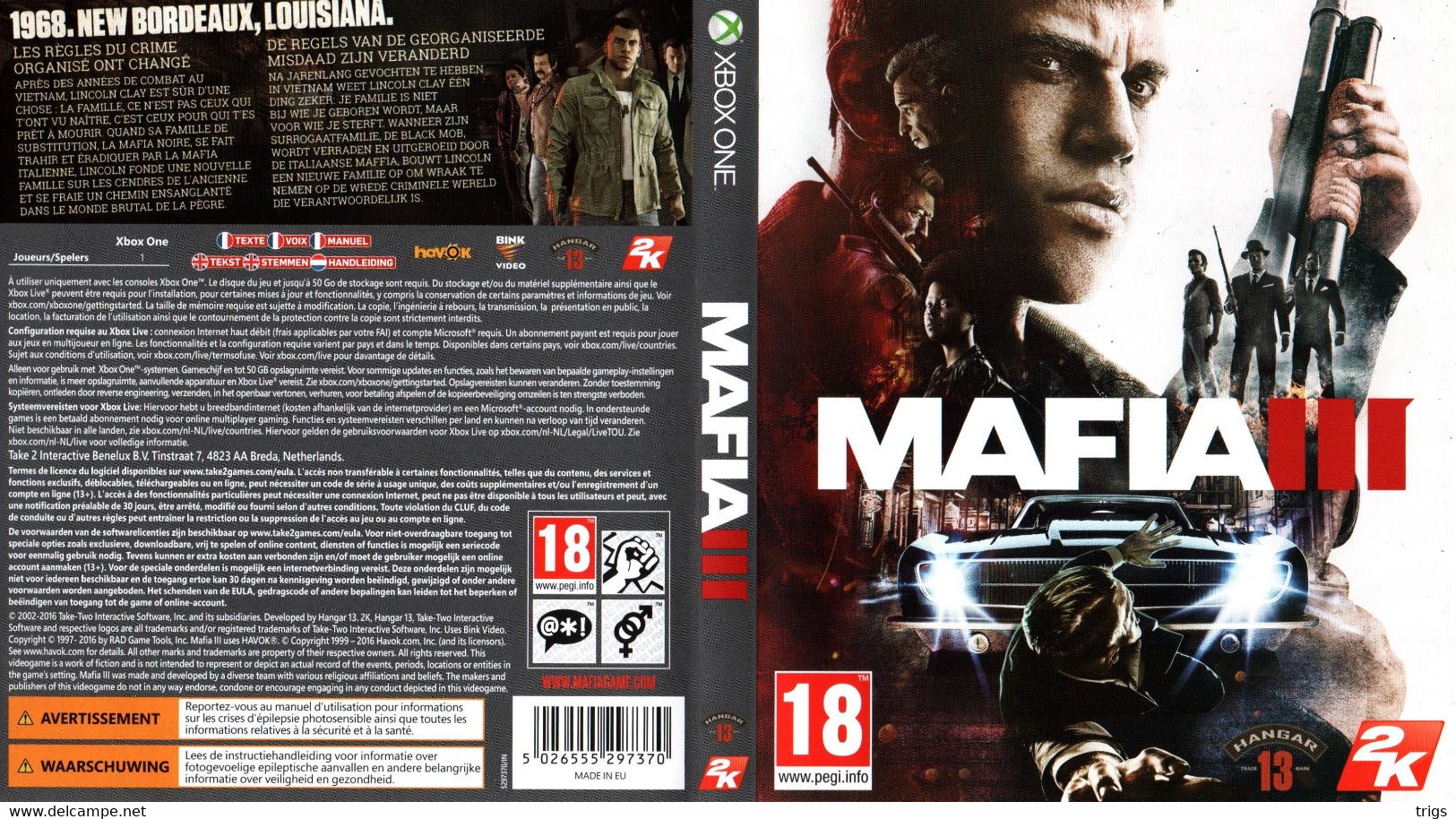 X Box One - Mafia III - Xbox One