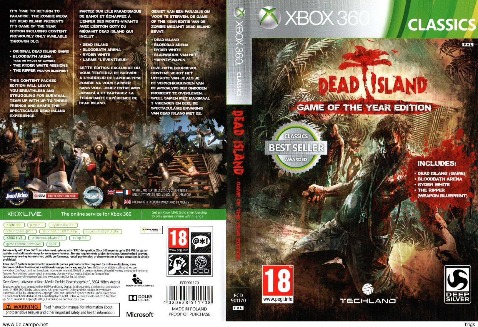 X Box 360 - Dead Island - Xbox 360