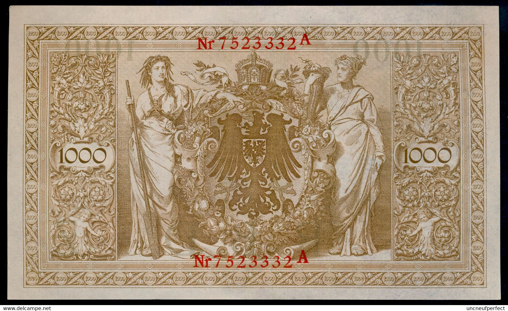 P44b Ro 45b DEU-40b  7 Chifres N°7523332  *** UNC NEUF ** Lettre Z  1000 Mark 1910 - 1000 Mark