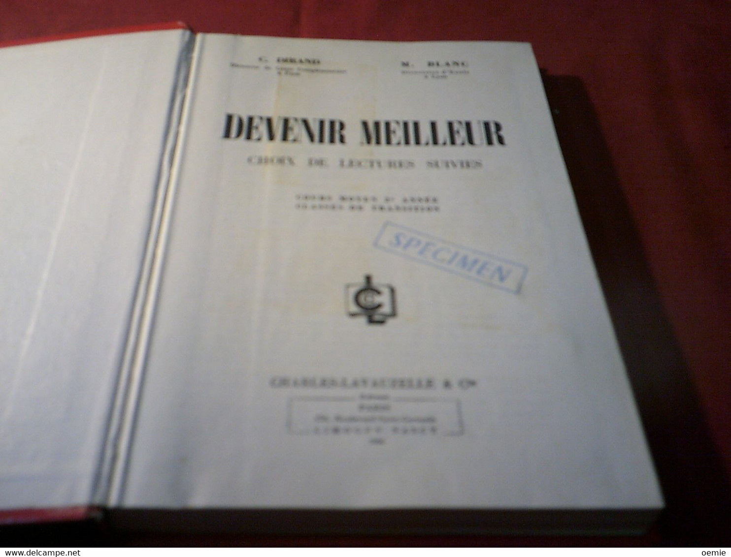 DEVENIR MEILLEUR  CHARLES VAUZELLE &Cie  ( 1966 )   Specimen - Sociologia