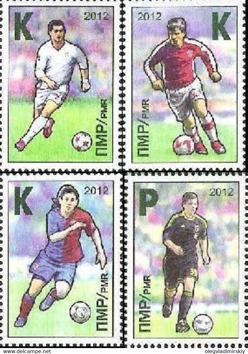 Russian Occupation Of Moldova 2012 Transnistria DMR PMR Football EURO 2012 Set Of 4 Stamps Mint - Autres & Non Classés