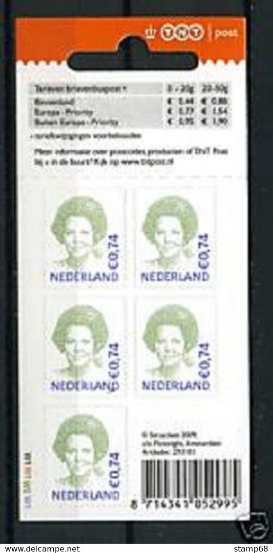 Nederland NVPH 2620 Vba2620 Vel Beatrix Inversie 2009 MNH Postfris - Autres & Non Classés