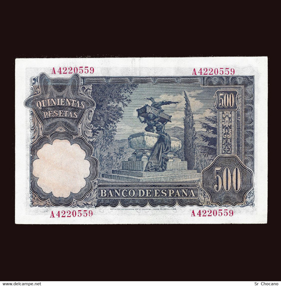 Billete. 500 Pts. 15 De Noviembre De 1951.Sin Circular. EBC. Serie A . T 559 - 500 Peseten