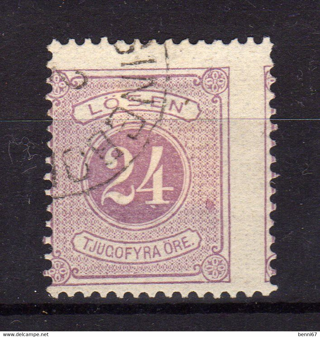 SUEDE Sweden Taxe 1874 Yv 7A Dent. 13 Obl - Portomarken