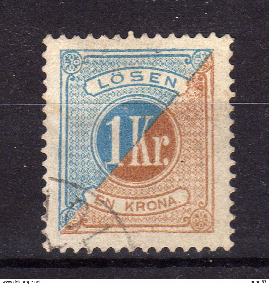 SUEDE Sweden Taxe 1874 Yv 10A Dent. 13 Obl - Impuestos