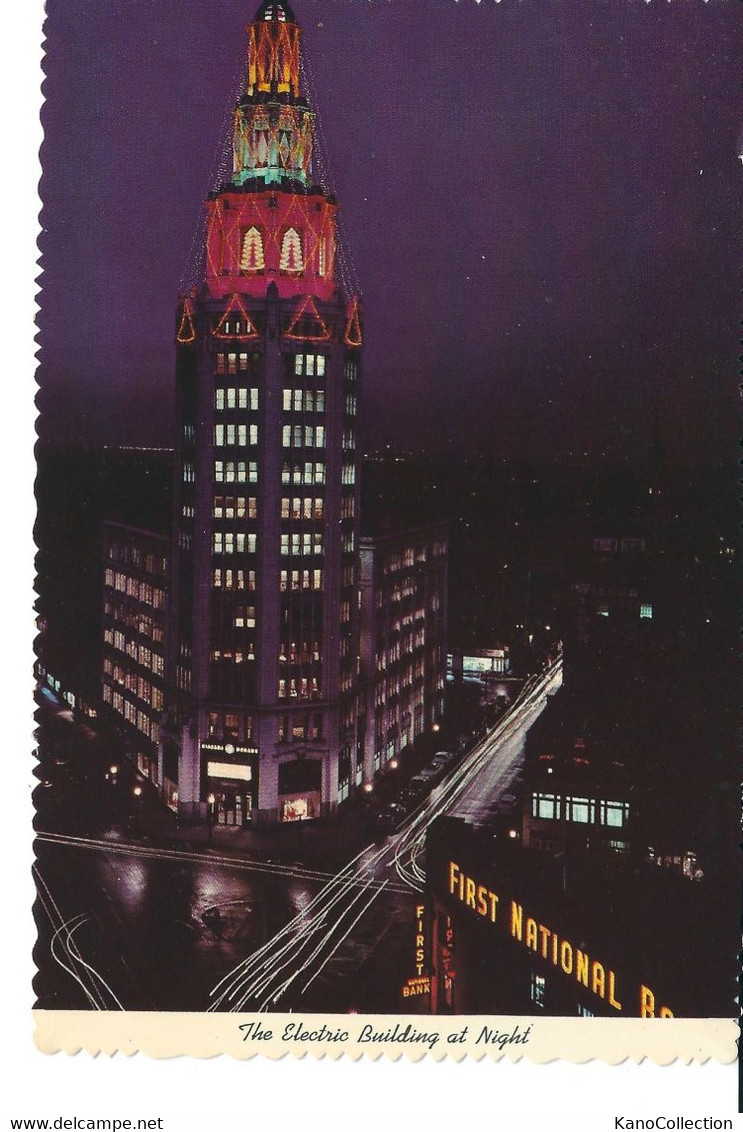 Buffalo, New York, The Electric Building At Night, Nicht Gelaufen - Buffalo