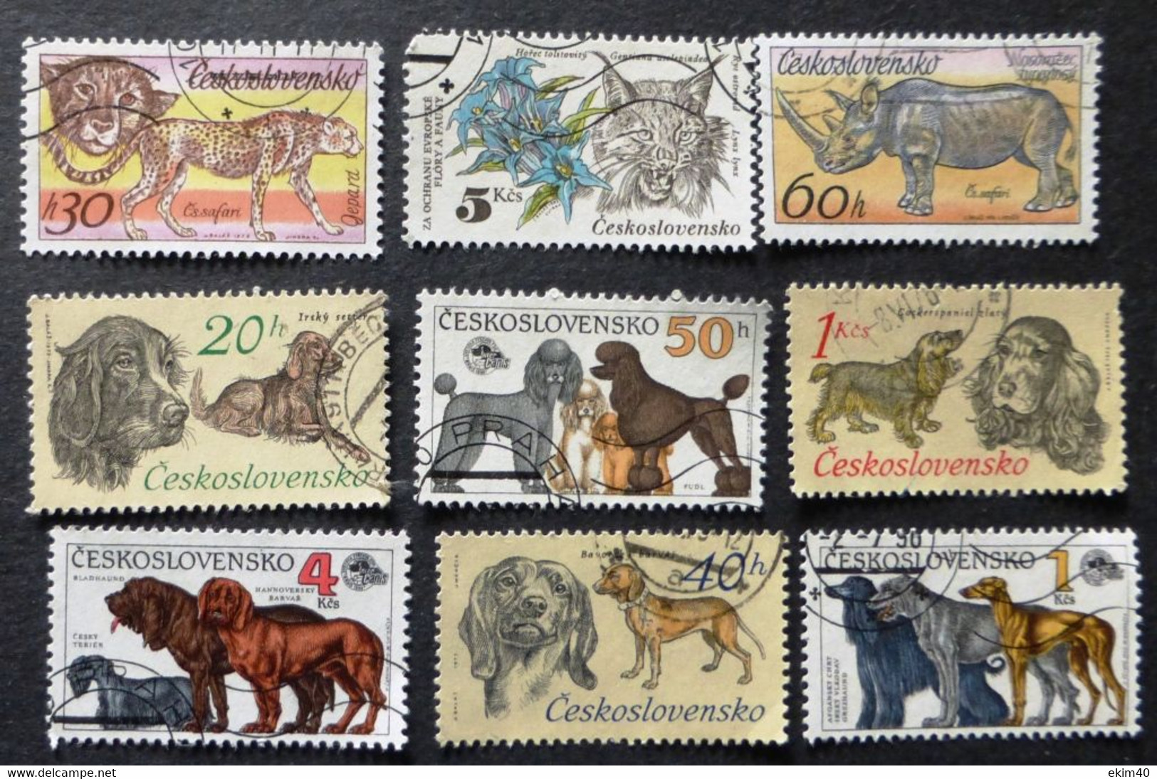 Selection Of Used/Cancelled Stamps From Czechoslovakia Wild & Domestic Animals. No DC-319 - Oblitérés