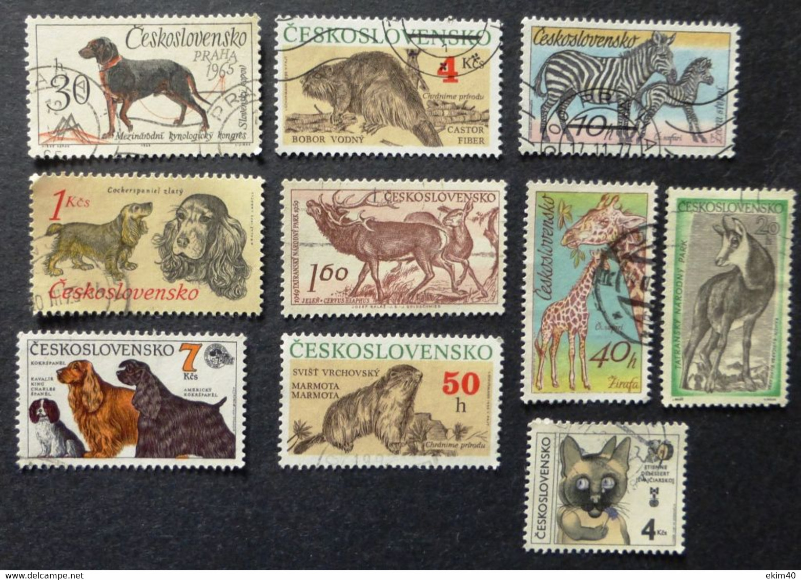 Selection Of Used/Cancelled Stamps From Czechoslovakia Wild & Domestic Animals. No DC-321 - Used Stamps