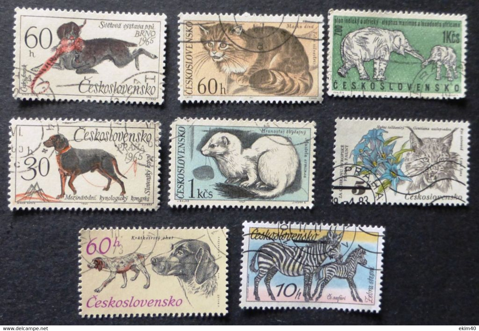 Selection Of Used/Cancelled Stamps From Czechoslovakia Wild & Domestic Animals. No DC-322 - Gebruikt