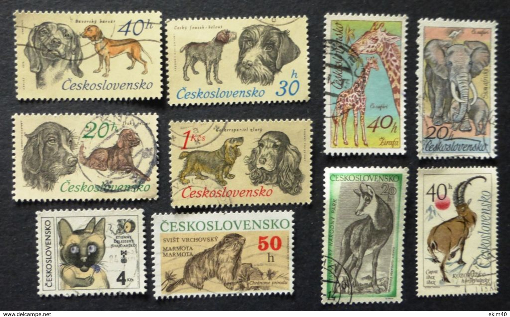 Selection Of Used/Cancelled Stamps From Czechoslovakia Wild & Domestic Animals. No DC-323 - Usati