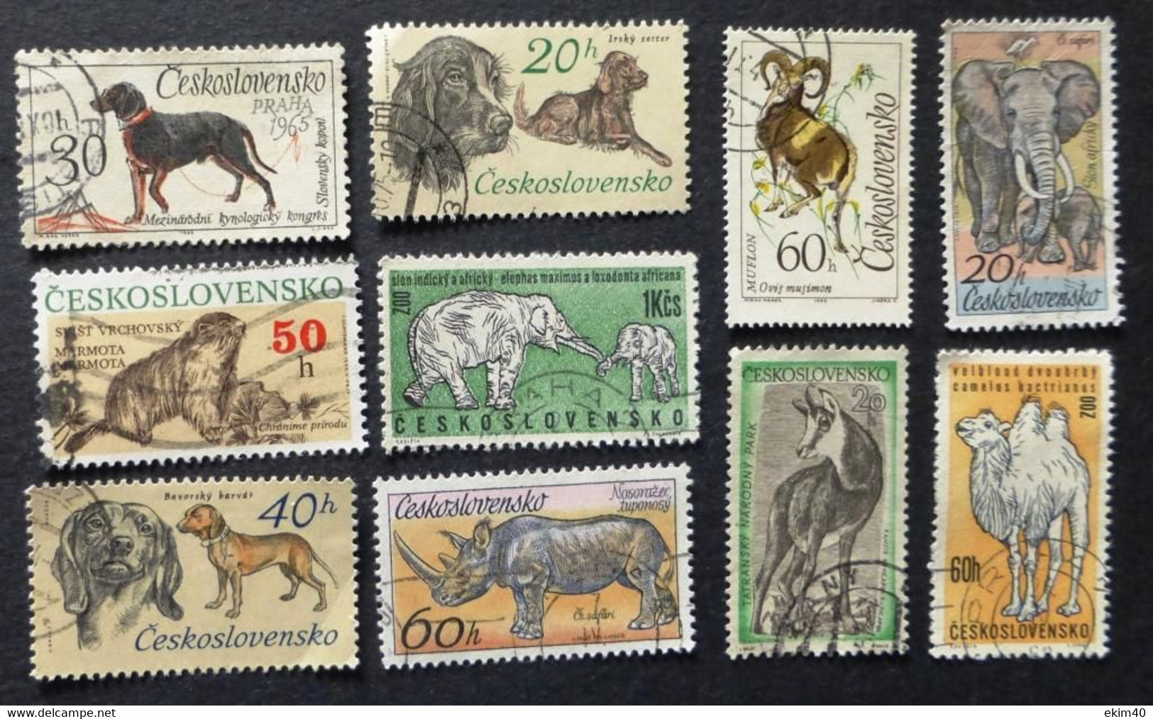 Selection Of Used/Cancelled Stamps From Czechoslovakia Wild & Domestic Animals. No DC-324 - Oblitérés