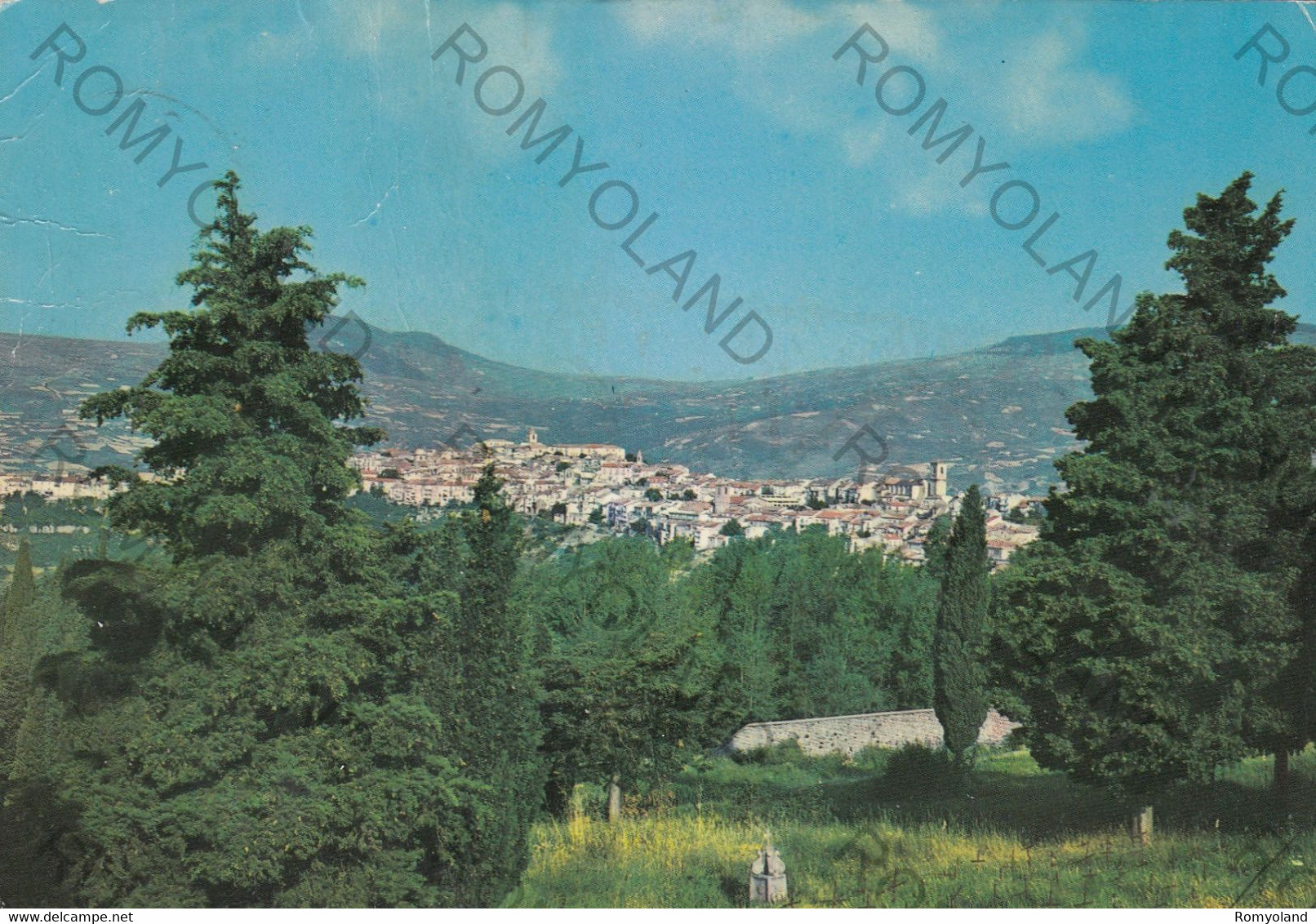 CARTOLINA  AGNONE,ISERNIA,MOLISE,PANORAMA,BELLA ITALIA,STORIA,MEMORIA,CULTURA,RELIGIONE,BOLLO STACCATO,VIAGGIATA 1981 - Isernia