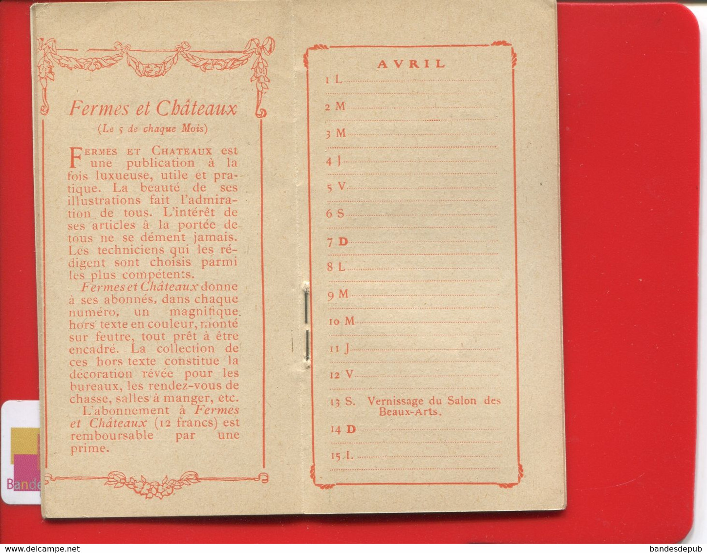 Rare Agenda HOEL PUBLICATIONS Pierre Lafitte Champs Elysées Paris Phot Reutlinger  Femme Mégard Redfern Couturier Femina - Petit Format : ...-1900