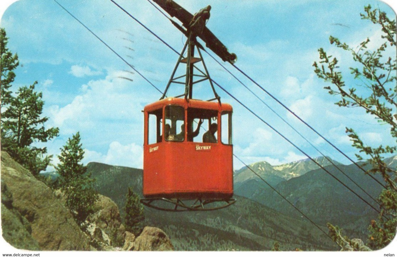 ESTES PARK AERIAL SKYWAY ASCENDING PROSPECT MOUNTAIN - MUMMY RANGE IN THE DISTANCE - F.P. - STORIA POSTALE - Rocky Mountains