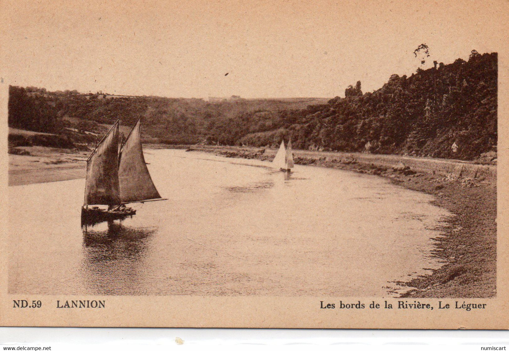 Lannion Les Bords De La Rivière Le Léguer Voiliers - Lannion