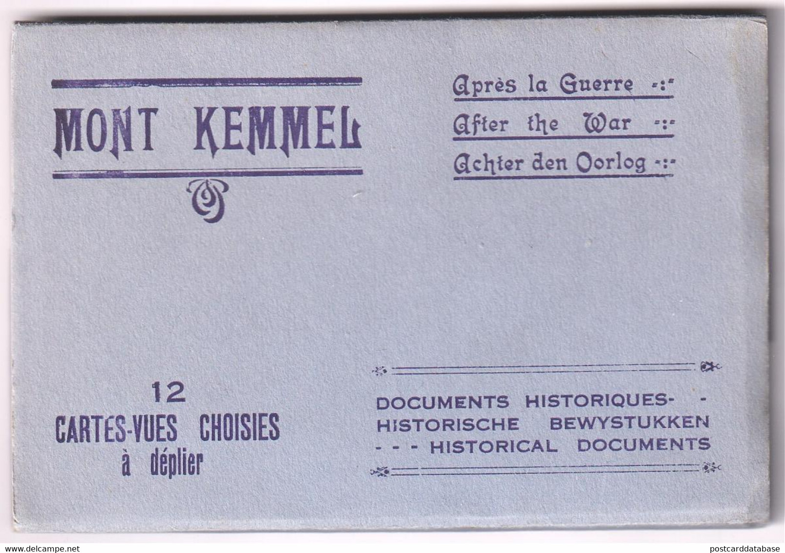 Mont Kemmel - Après La Guerre - After The War - Achter Den Oorlog - 12 Cartes-vues - & Booklet 12 Cards Complete - Heuvelland