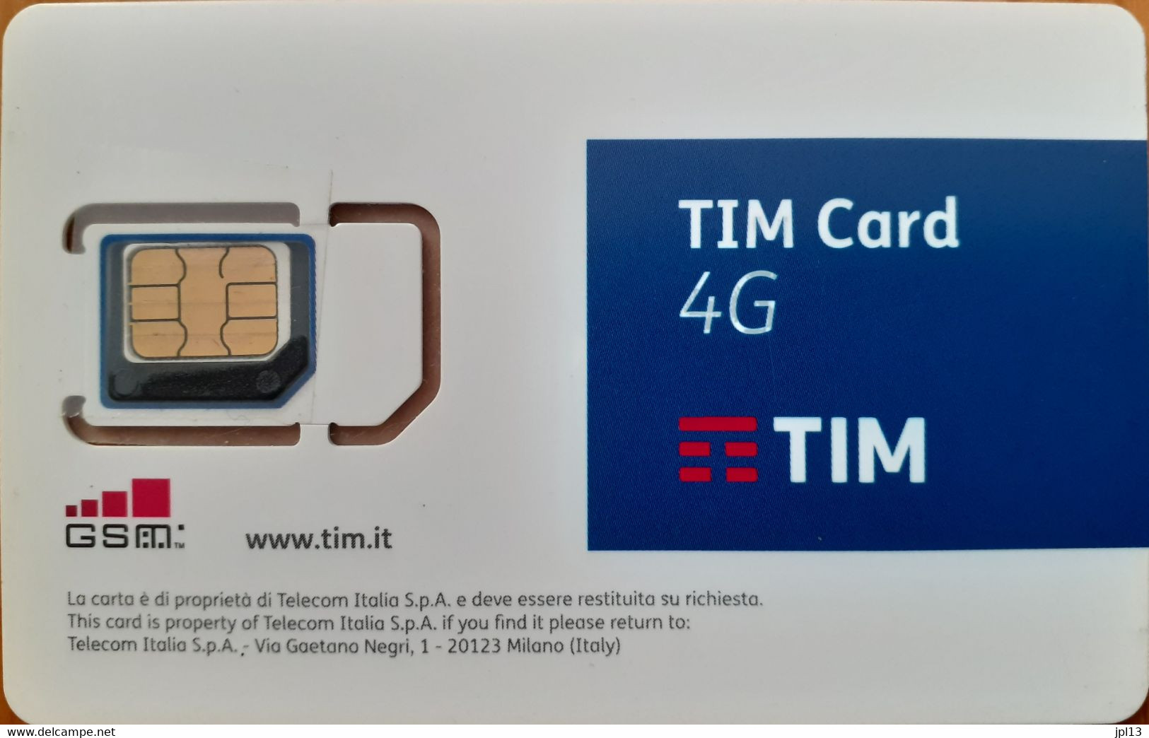 Carte SIM - Italie - TIM - TIM Card 4G - Cartes GSM Prépayées & Recharges