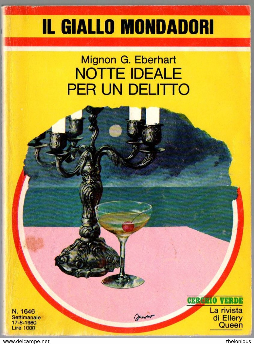 # Notte Ideale Per Un Delitto - Mignon G. Eberhart - Giallo Mondadori N 1646 - Gialli, Polizieschi E Thriller