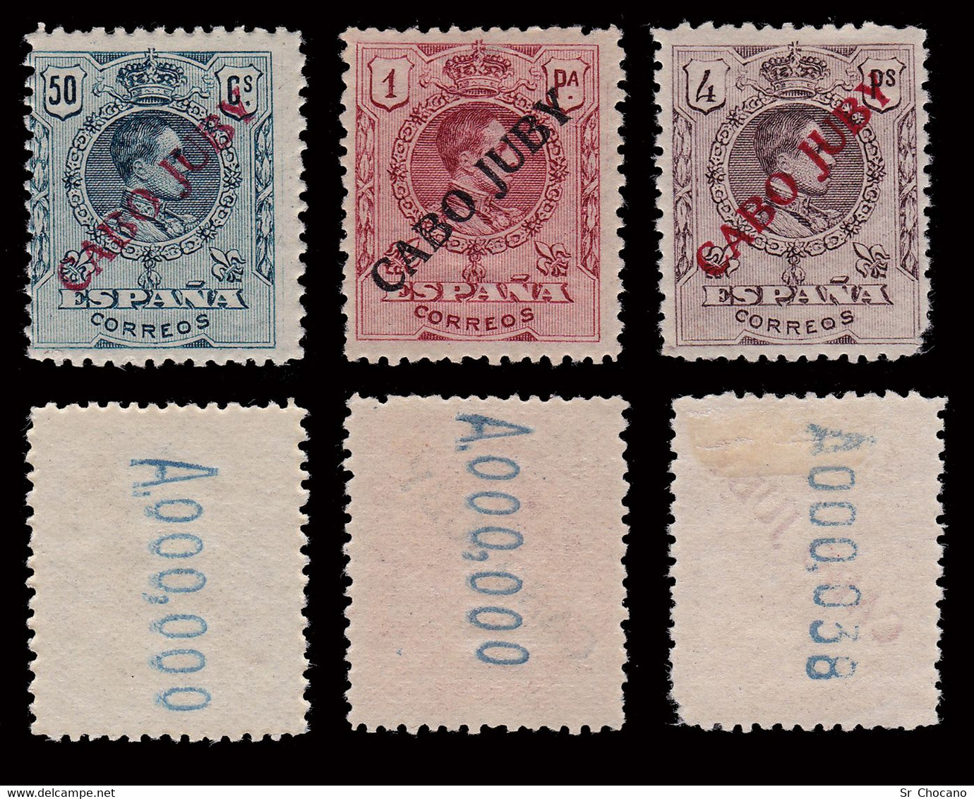 CABO JUBY.1919 Sellos España.10 Valores.MH Y MNH Edifil 5-10/12/14-16 - Cabo Juby