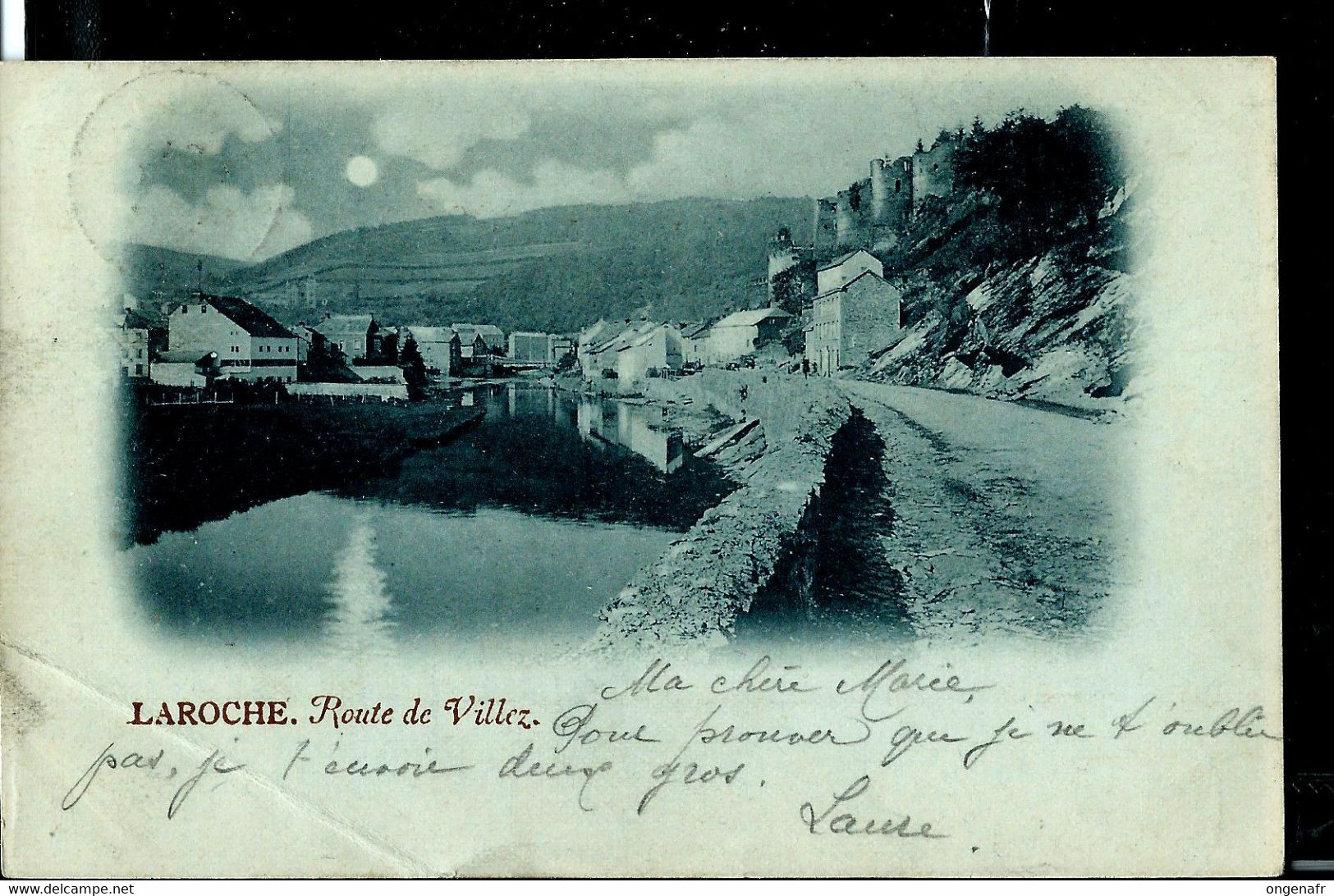 Carte-vue ( Laroche; Route De Villez) Obl. HERBEUMONT 24/08/1900 - Posta Rurale