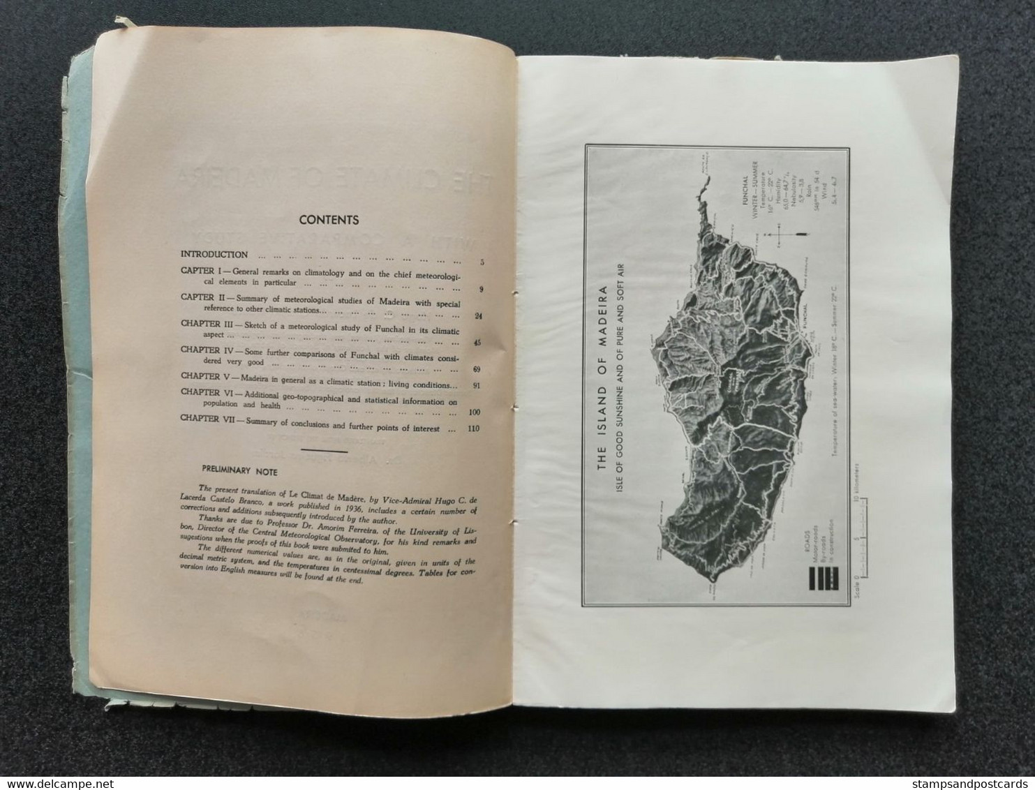 Book The Climate Of Madeira With A Comparative Study, Madeira Island, Hugo De Lacerda Castelo Branco, 1938 - Europe
