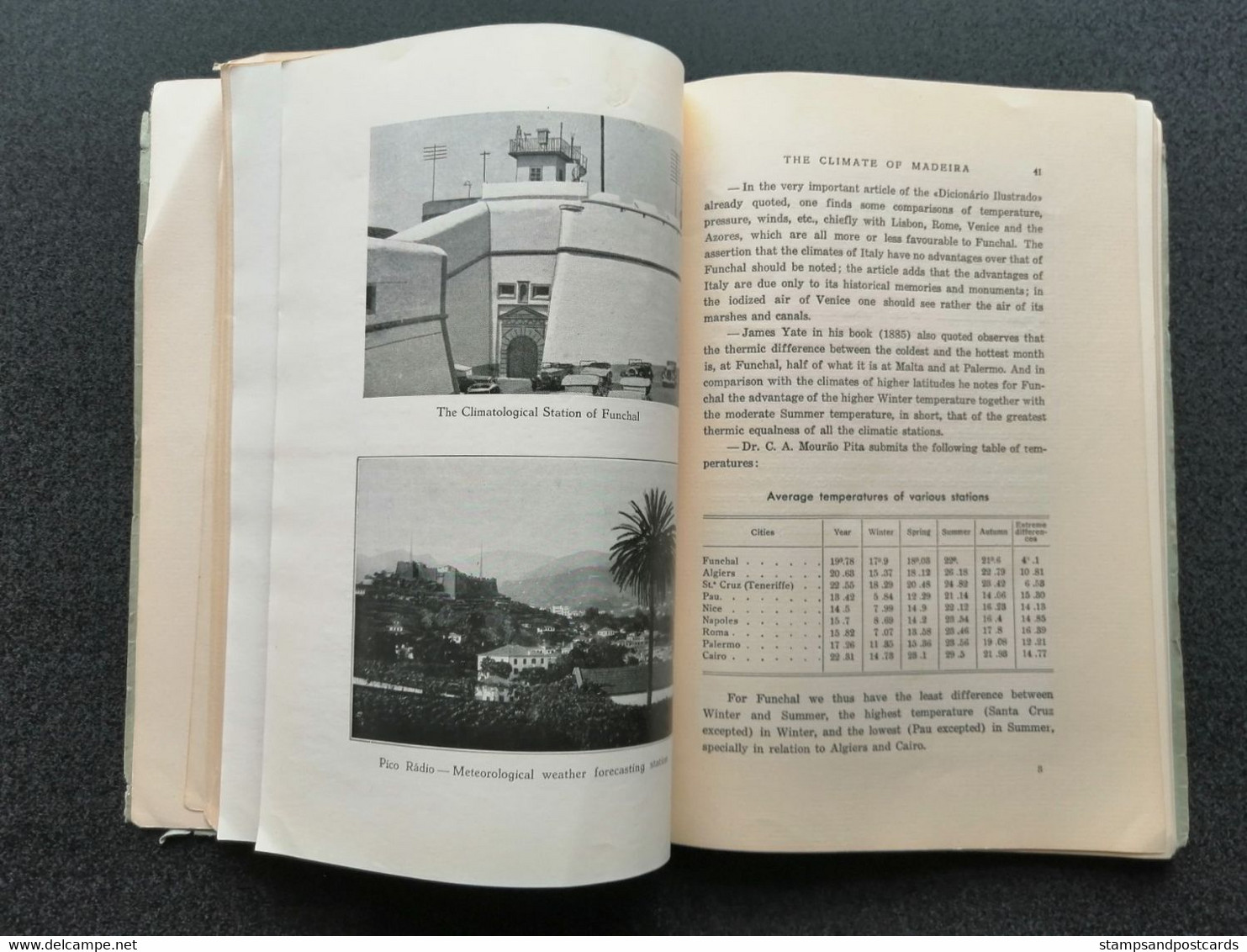 Book The Climate Of Madeira With A Comparative Study, Madeira Island, Hugo De Lacerda Castelo Branco, 1938 - Europa