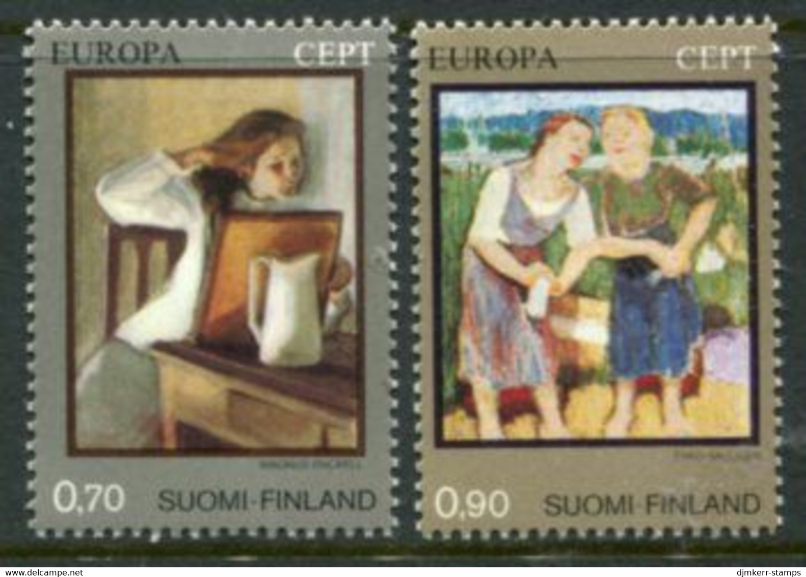 FINLAND 1975 Europa: Paintings MNH  / **.  Michel 764-65 - Unused Stamps