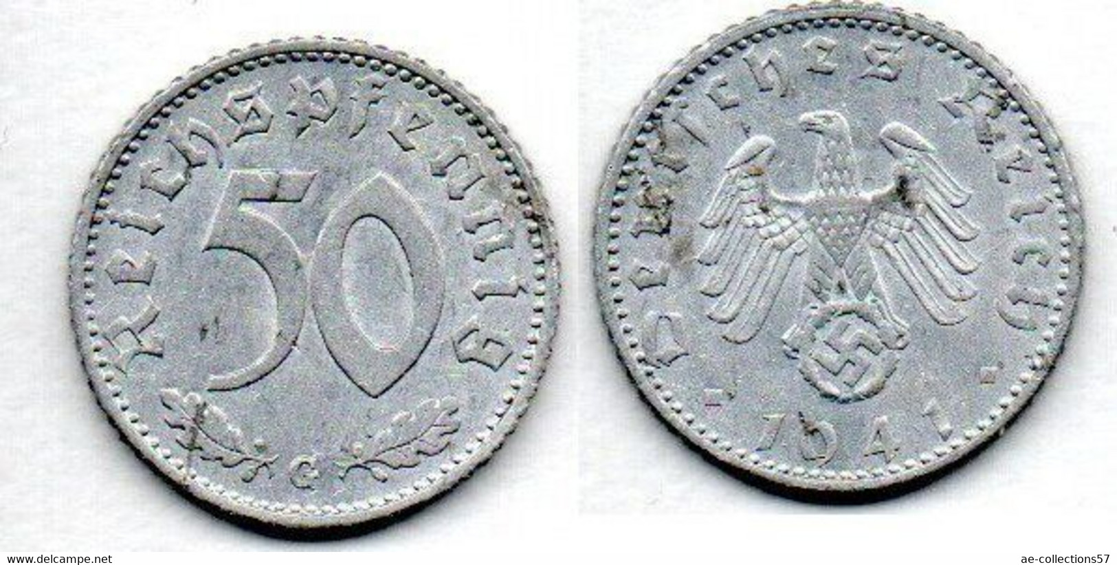 Allemagne - 50 Reichspfennig 1941 G TTB - 50 Reichspfennig