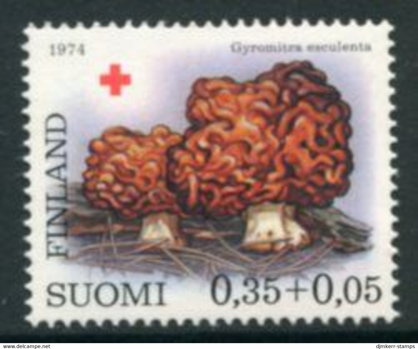 FINLAND 1974 Red Cross: Fungi 0.35 M. On Ordinary Paper MNH  / **.  Michel 753x - Ungebraucht