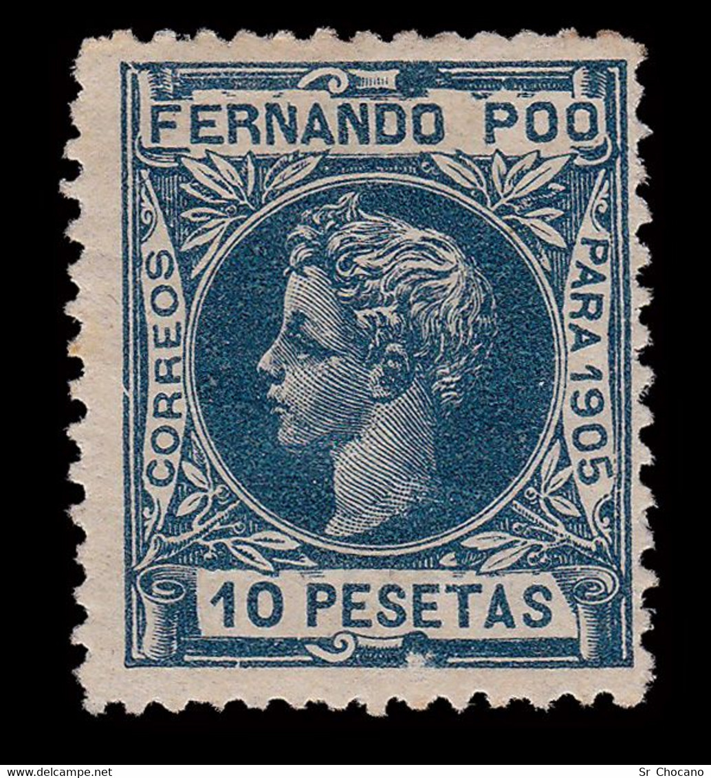 Fernando Poo.1905 Alfonso XIII.10p.nºA 000,000.Nuevo*.Edifil 109 - Fernando Po