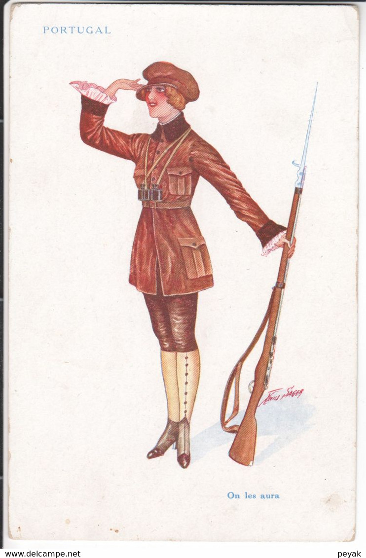 Illustrateur Xavier Sager Les Femmes Alliées Soldat Portugal Série N° 58 - Sager, Xavier