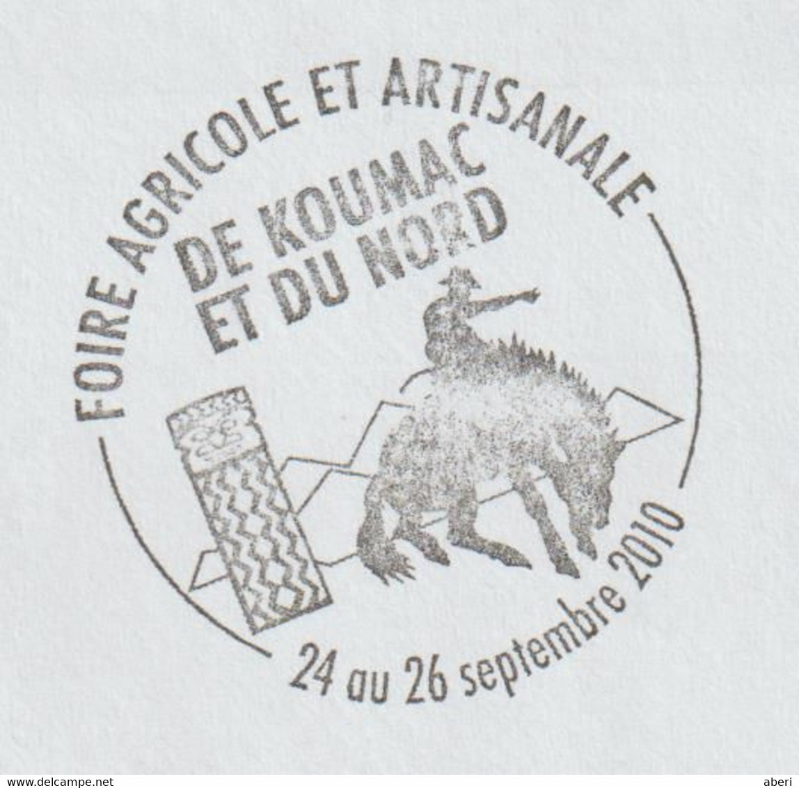 14357  PAP X 2 - KOUMAC - Foire Artisanale De KOUMAC Et Du NORD Le 27/9/2010 - CHEVAL - RODÉO - Lettres & Documents